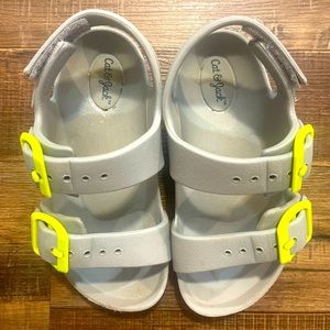 Cat & Jack sandals gray/neon size 8